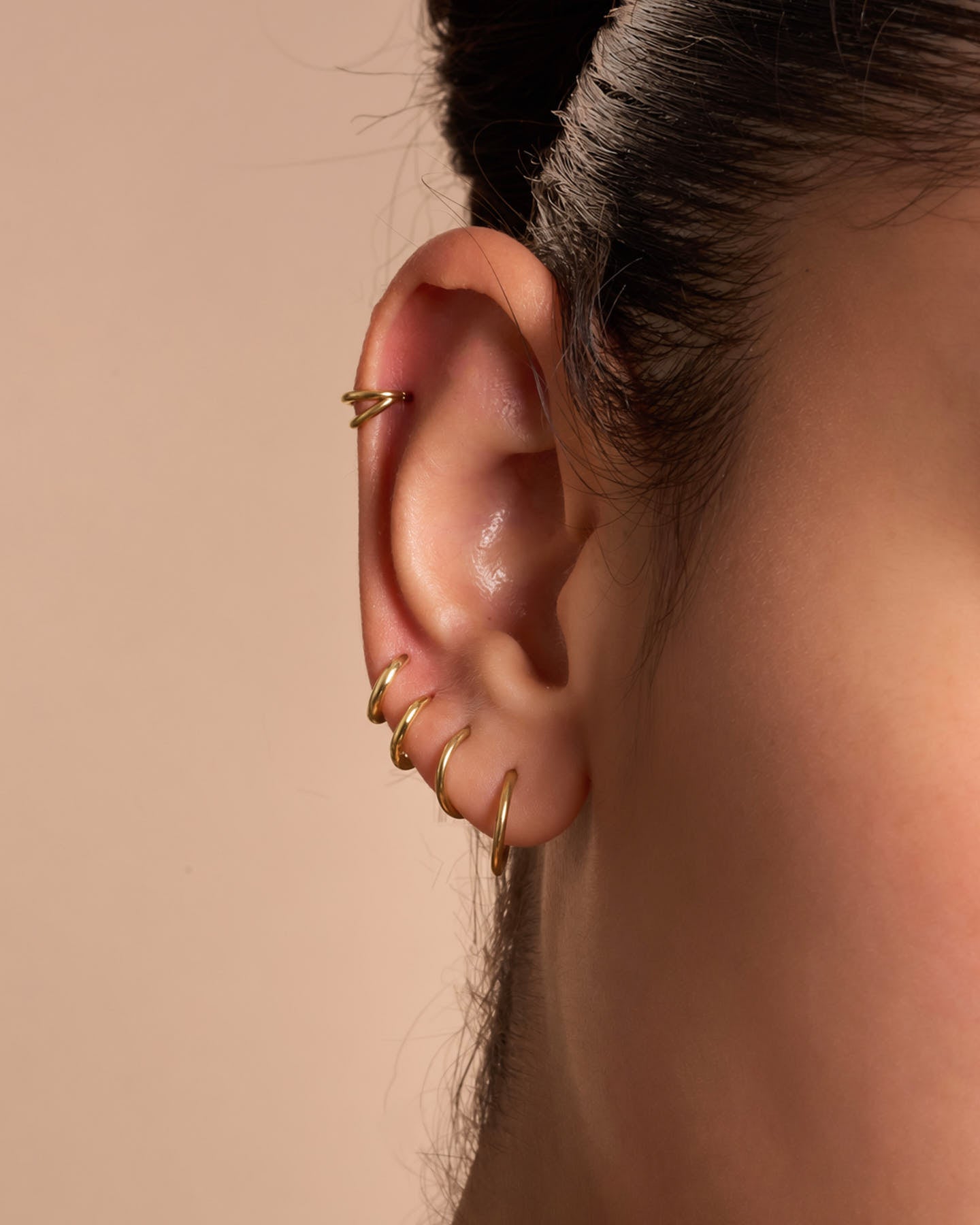 Titanium Double Illusion Helix Clicker In Gold