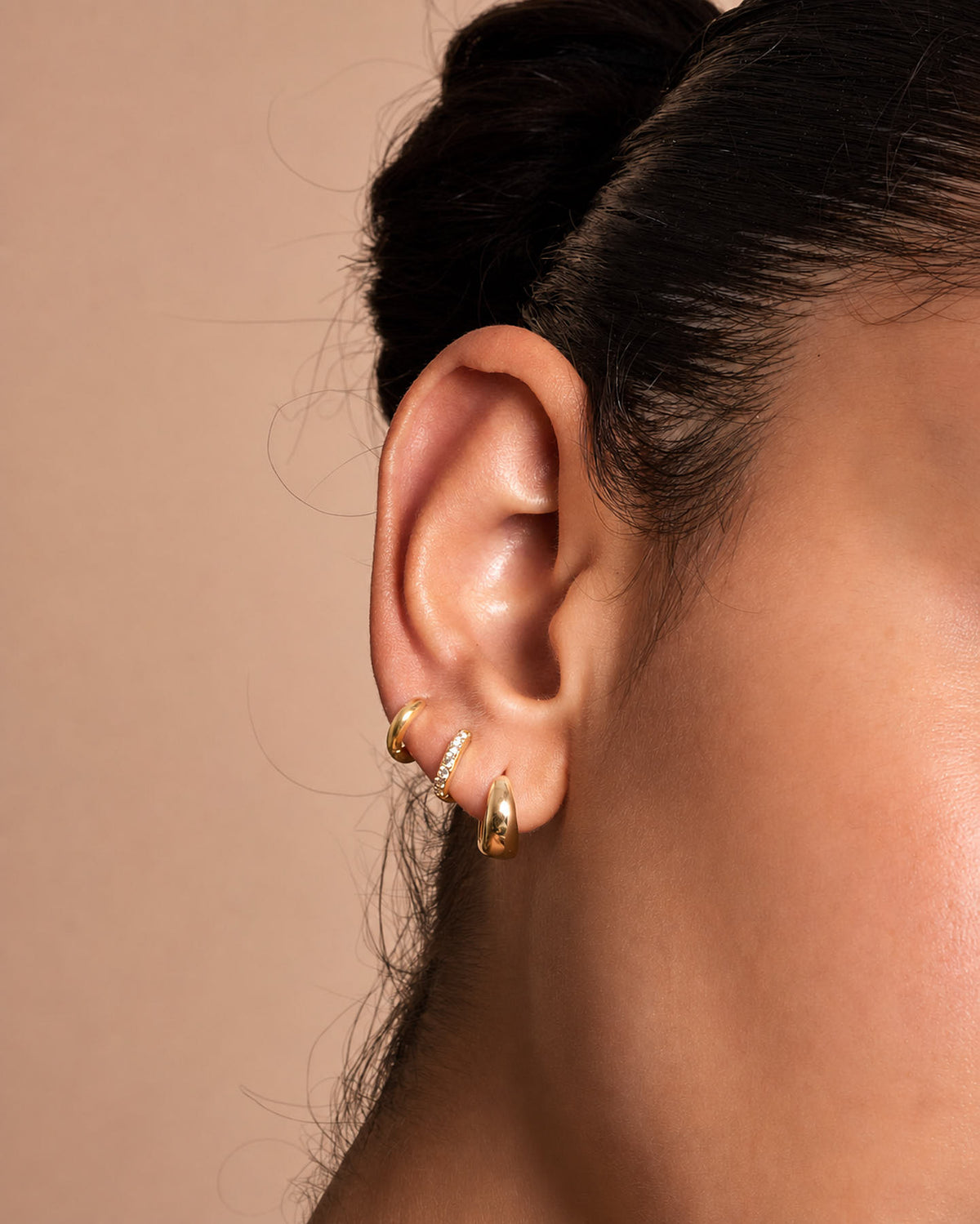 Everyday Huggie Hoops Set In Gold