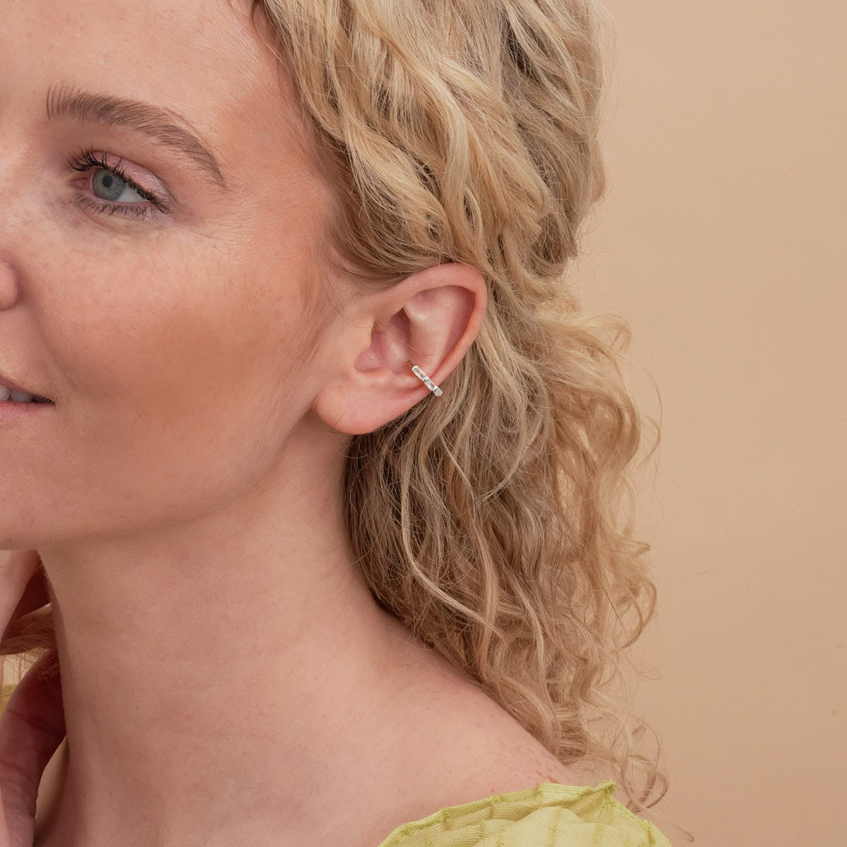 Baguette Ear Cuff In Silver