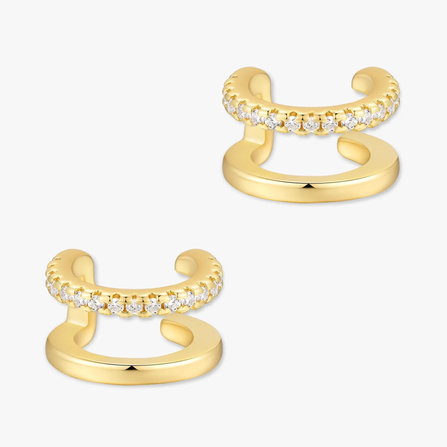 Open Double Band Ear Cuff in Gold