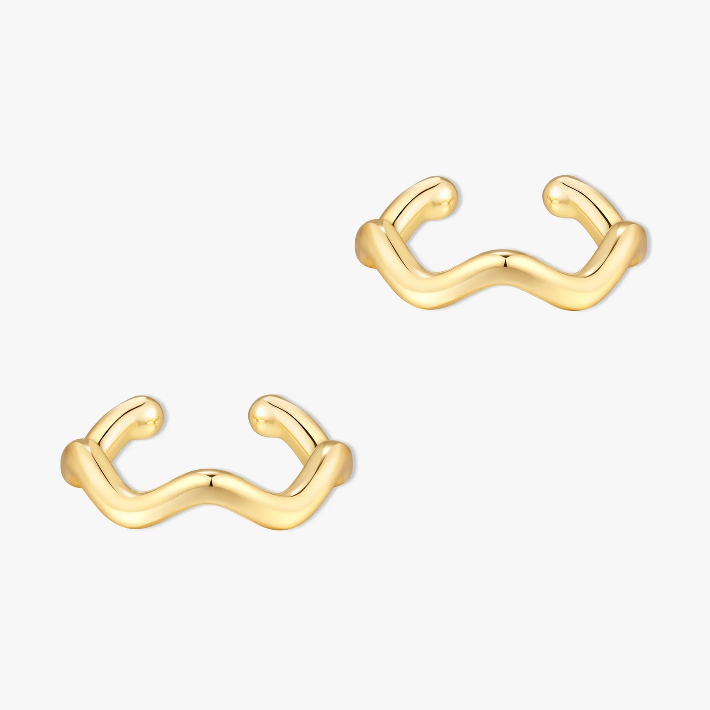 Wave Ear Cuff in Gold