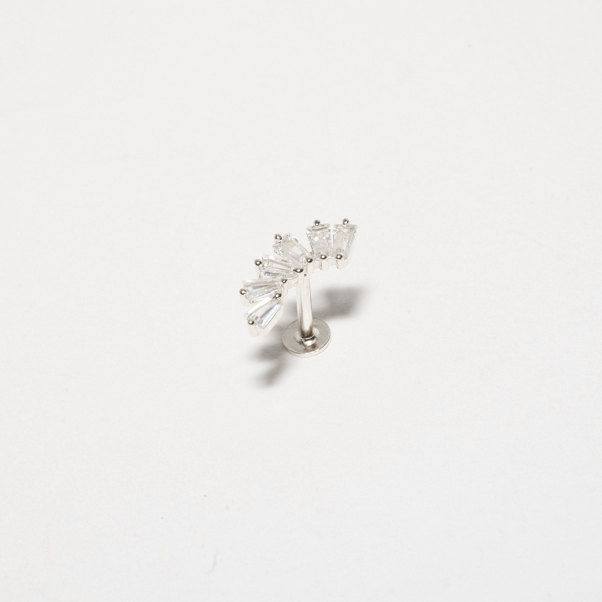 Crystal Cascade Flat Back Climber in Silver
