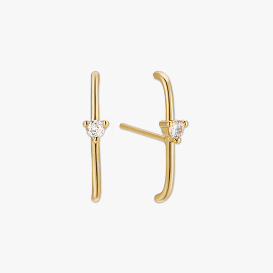 Crystal Suspender Studs in Gold