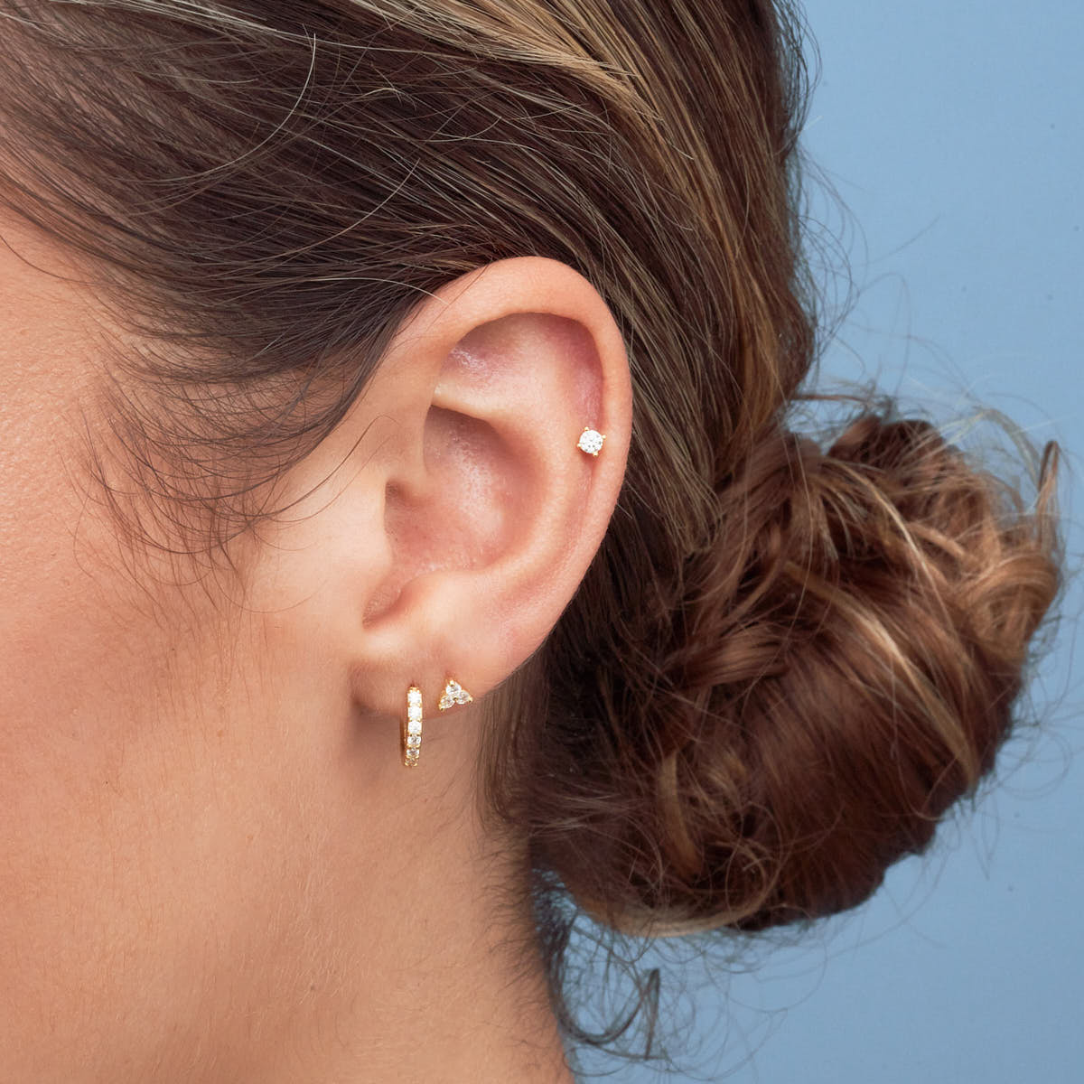 Essential Crystal Earring Set in Gold