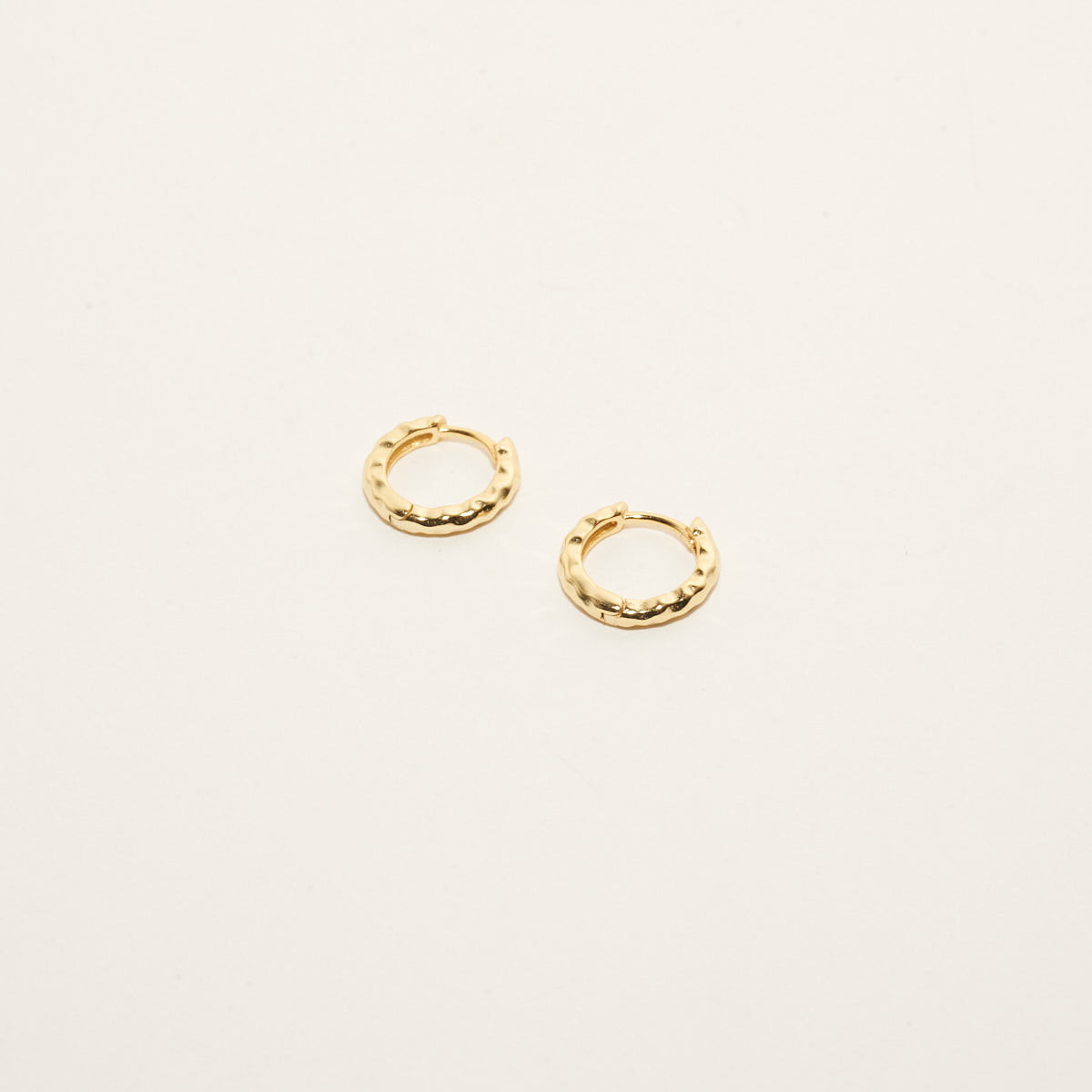 Everyday Textured Hoops in Gold