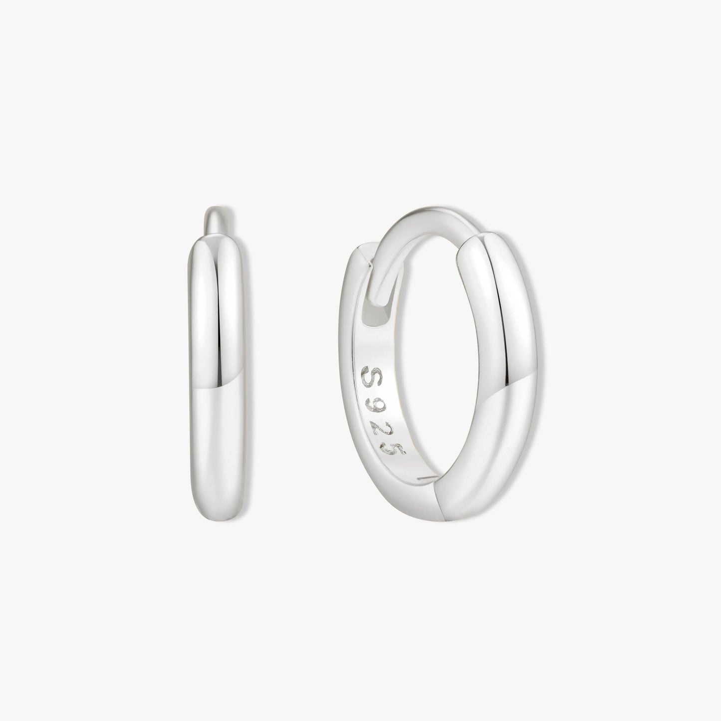 Essential Dainty Huggie Hoops In Silver