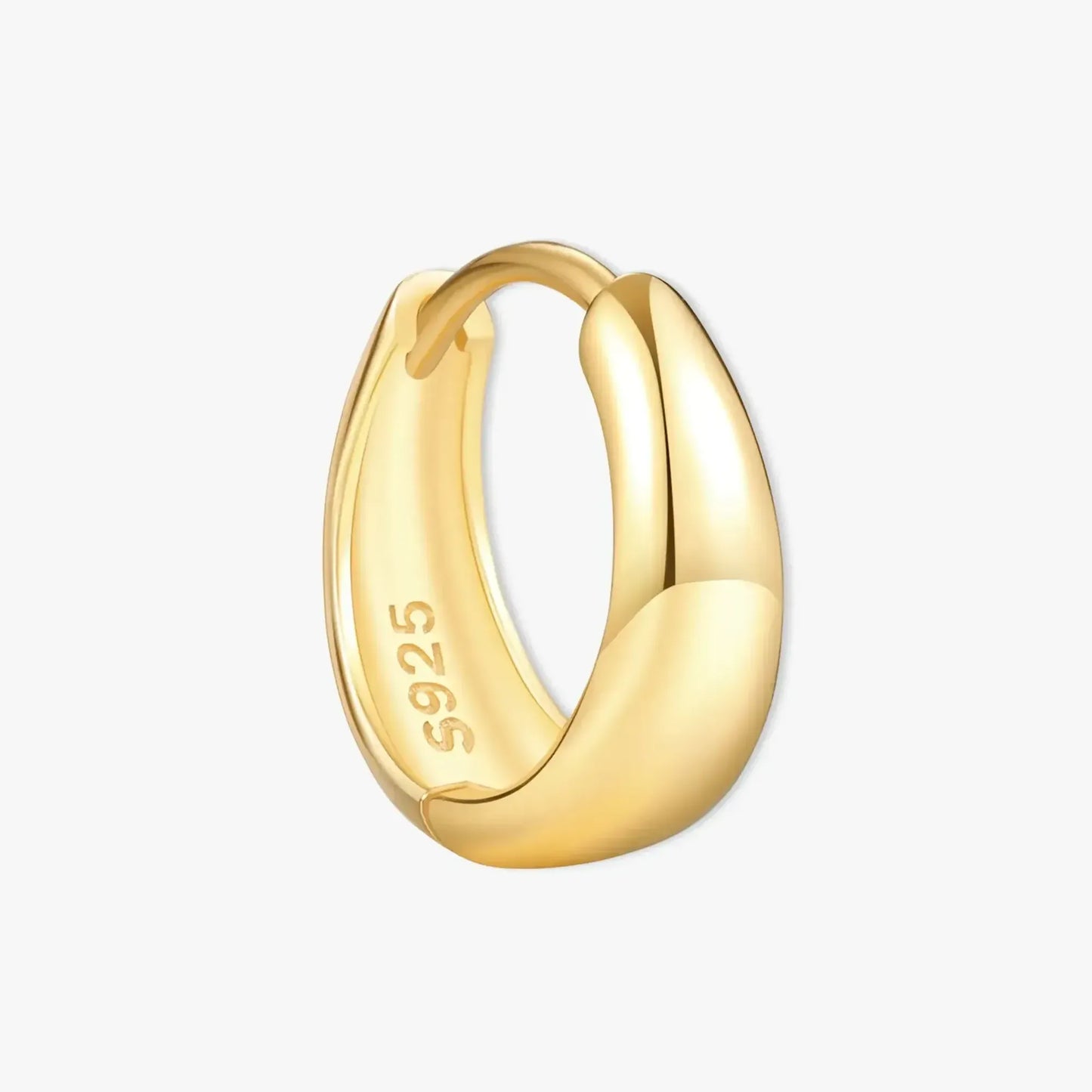 Tapered Huggie Hoops In Gold