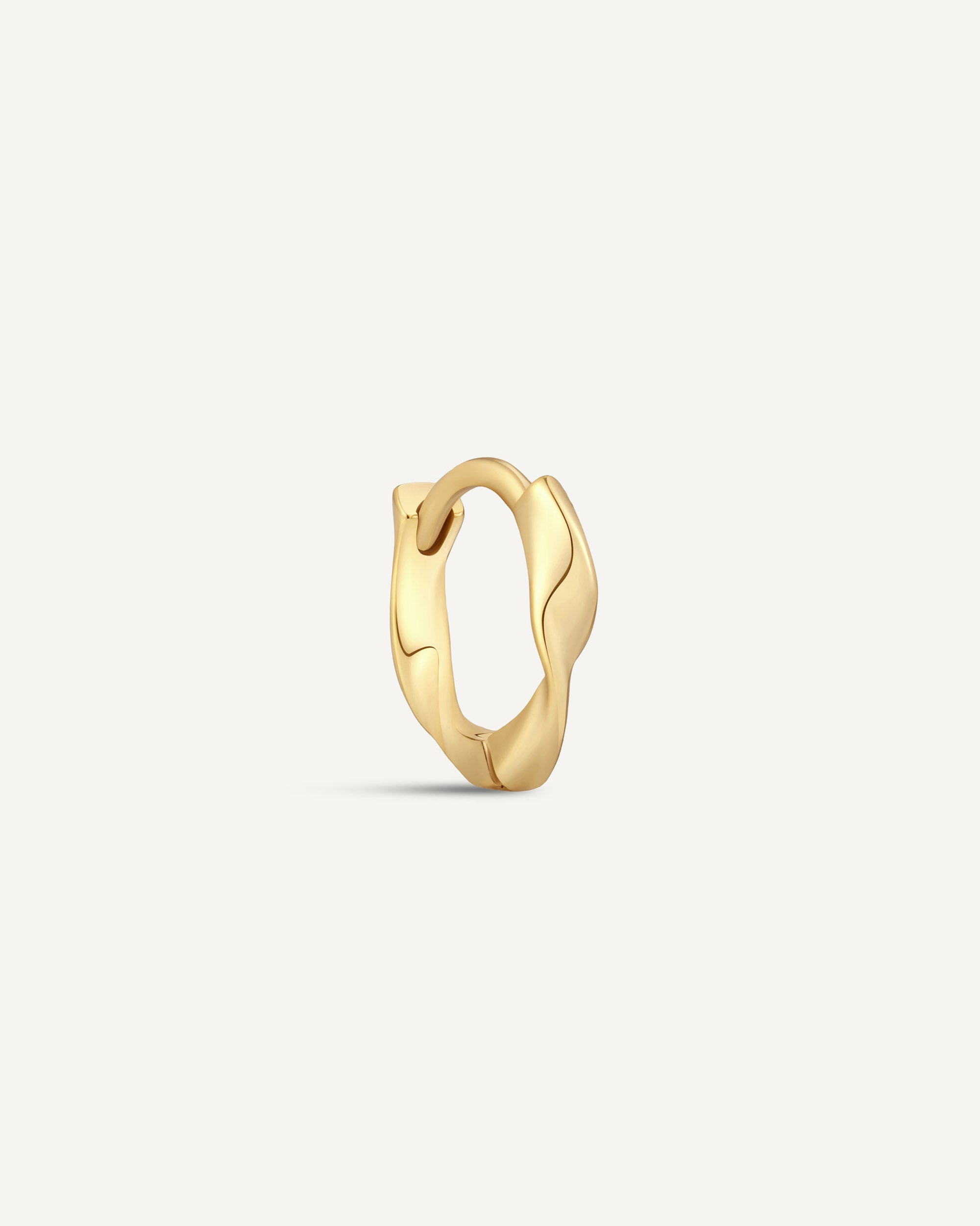 Twisted Huggie Hoops In Gold