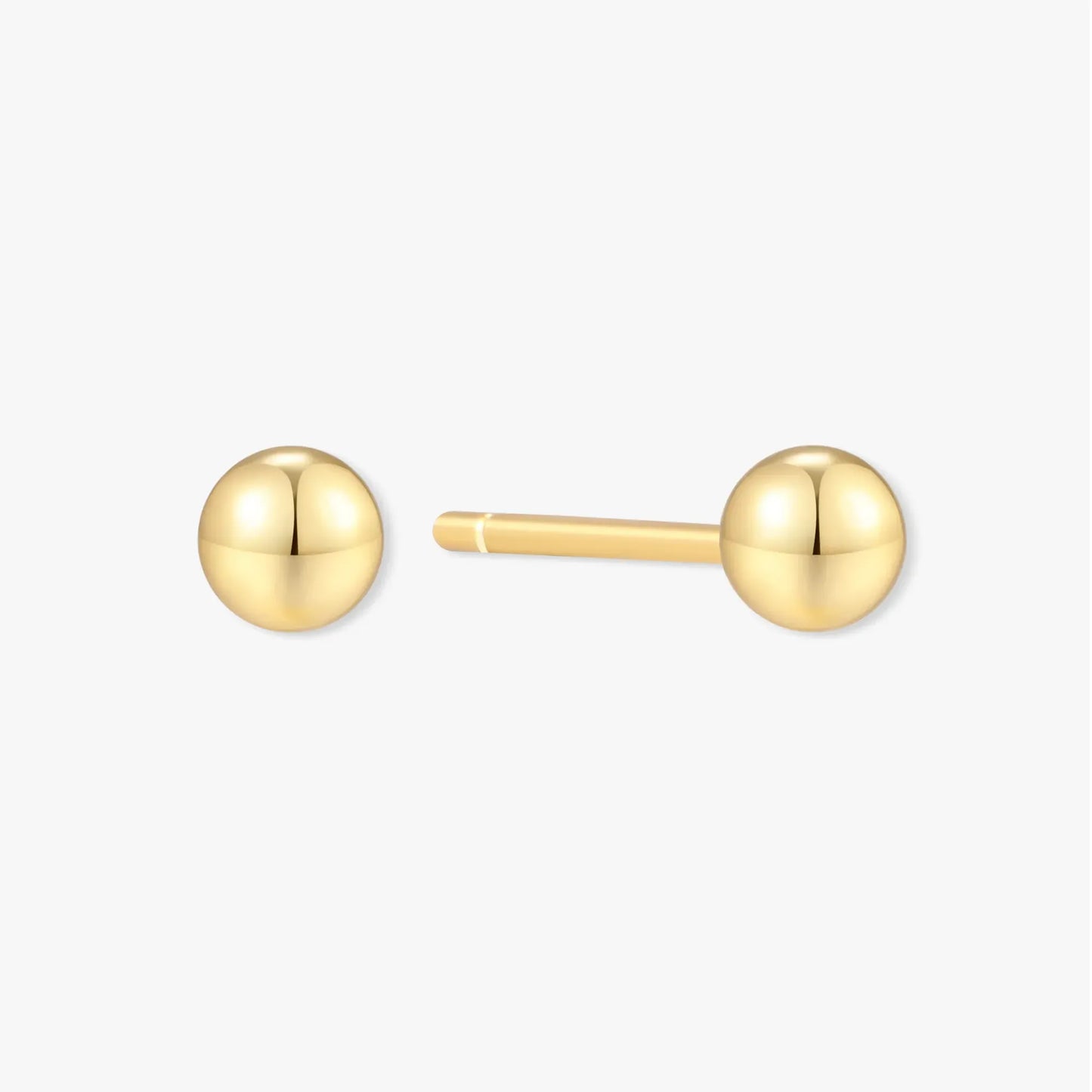 Plain Ball Studs In Gold