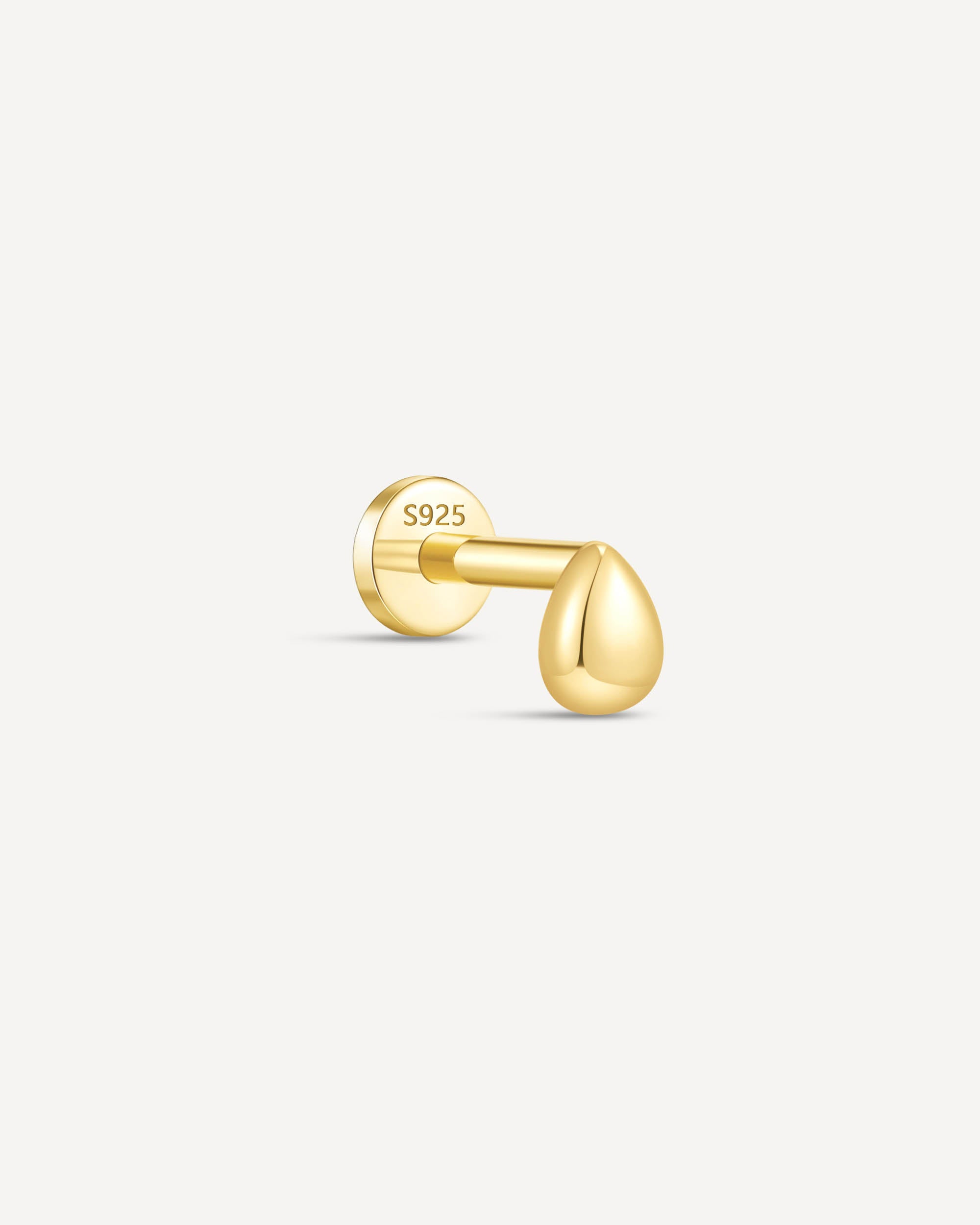 Teardrop Flat Back Stud In Gold