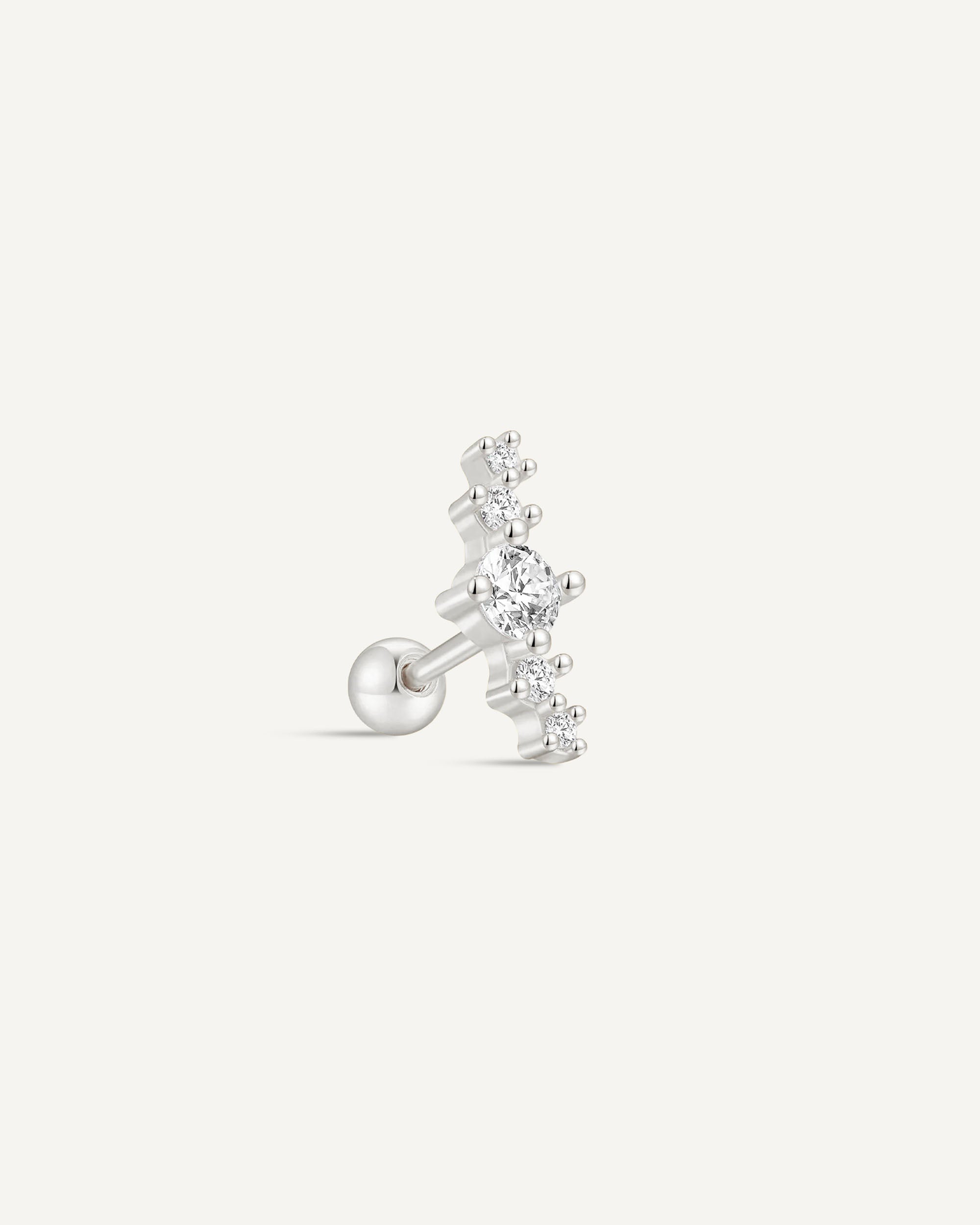 Constellation Climber Barbell Stud In Silver