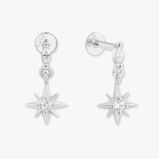 Twilight Star Labret Studs in Silver