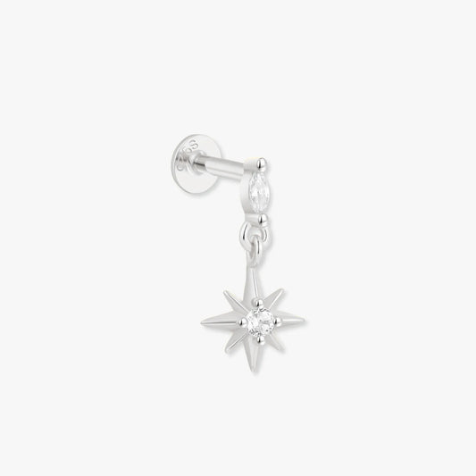 Twilight Star Labret Studs in Silver