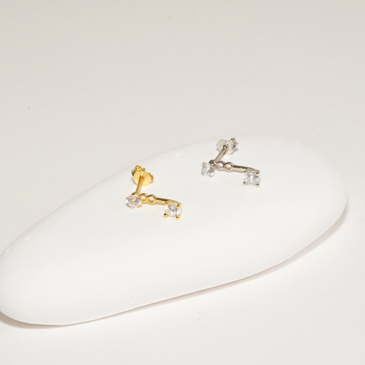 Crystal Ear Jacket In Silver - LÉA