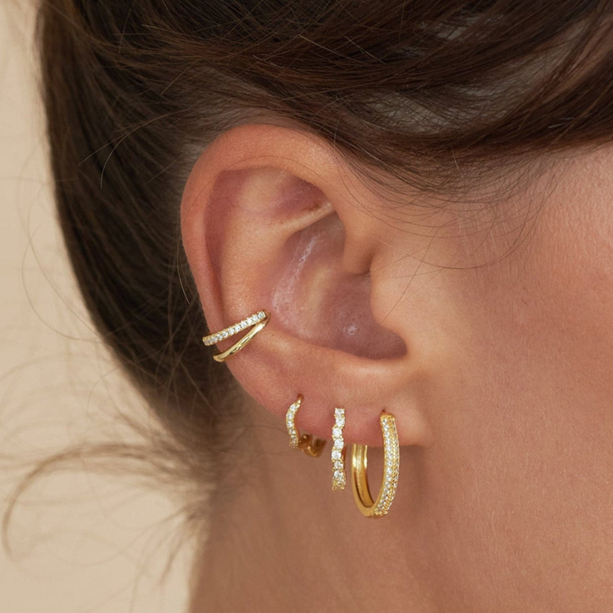 Crystal Hoop Earrings