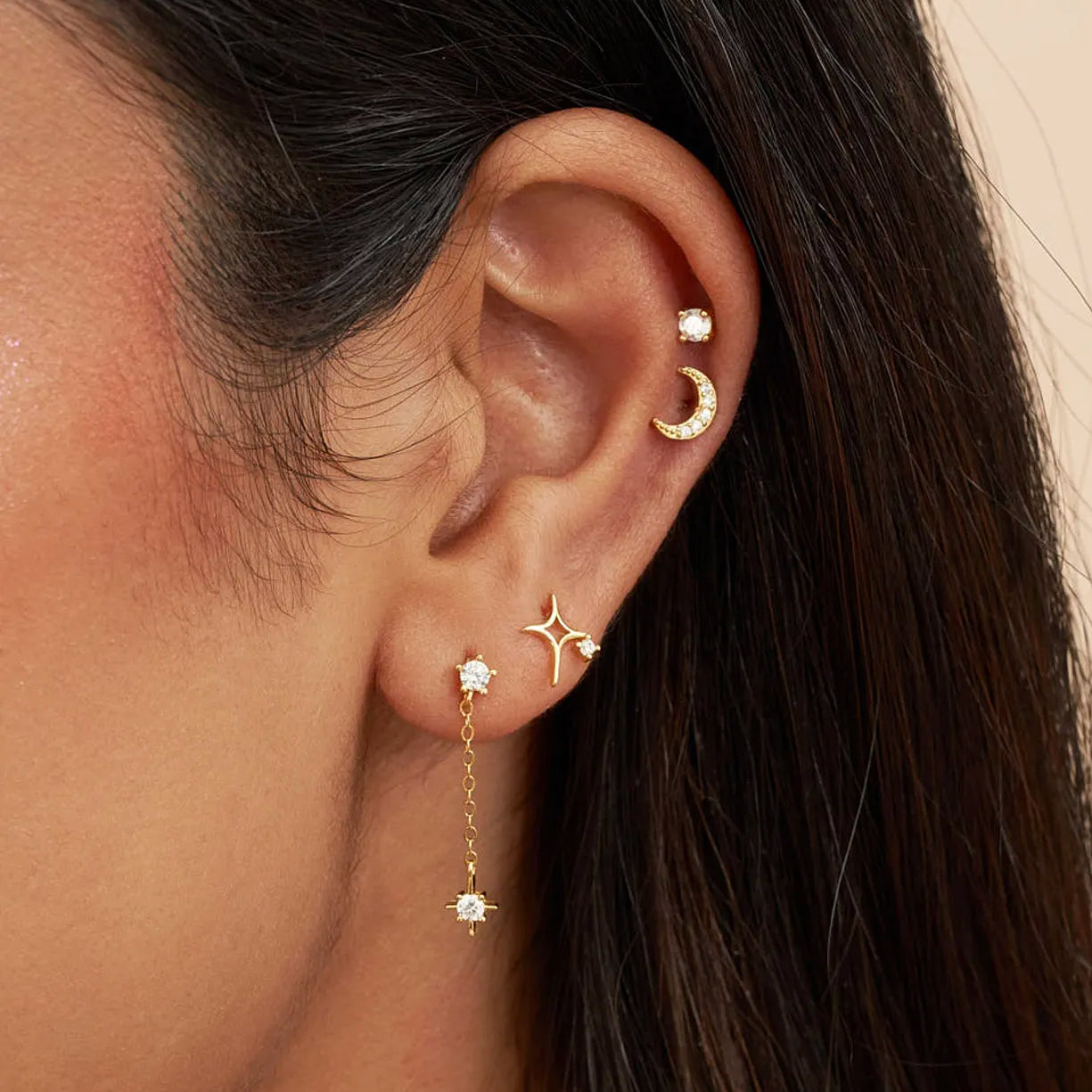Lobe Stud Earrings