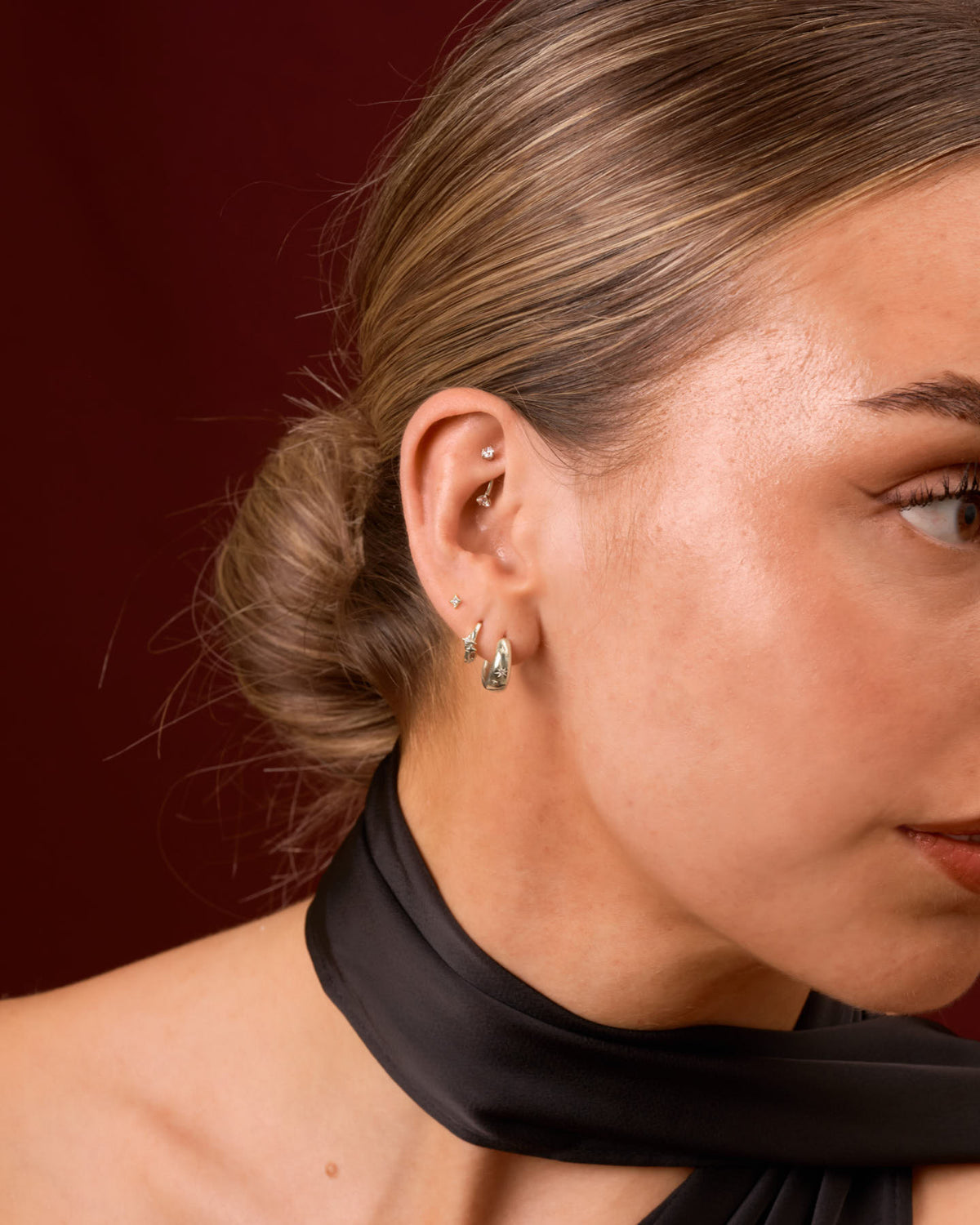 Celestial Star Earring Set In Silver