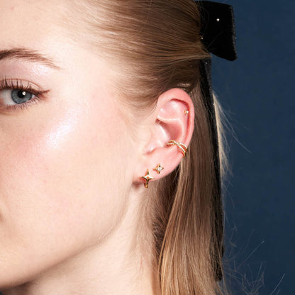 Cosmic Star Flat Back Studs in Gold