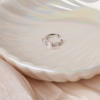 Baguette Ear Cuff In Silver