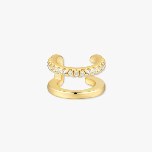 Open Double Band Ear Cuff in Gold
