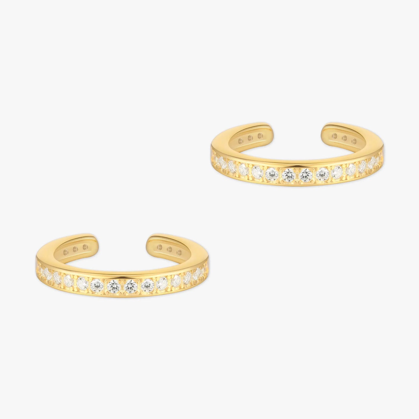 Paved Crystal Ear Cuff in Gold