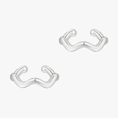 Wave Ear Cuff in Silver
