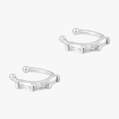 Baguette Ear Cuff in Silver