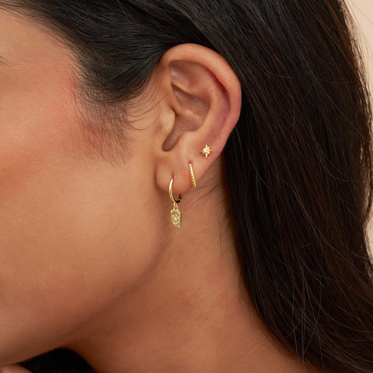 Celestial Charm Earring Set In Gold