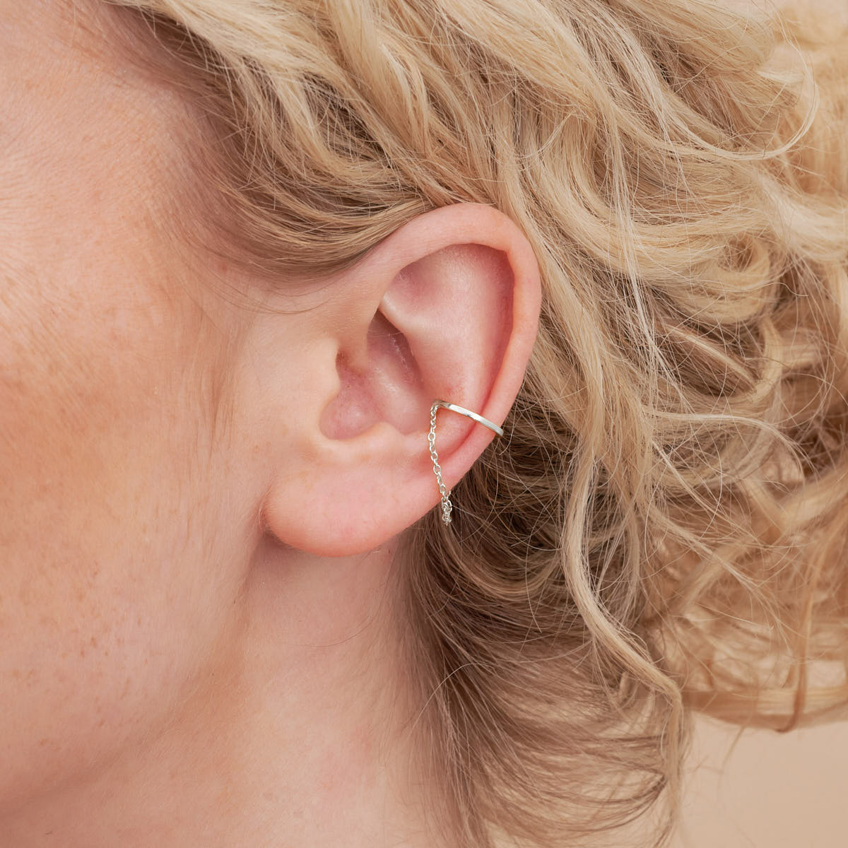 Chain Ear Cuff in Silver