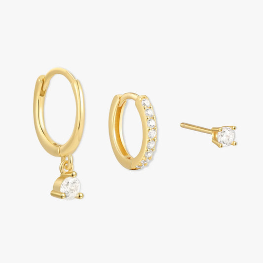 Classic Dangle Earring Set in Gold