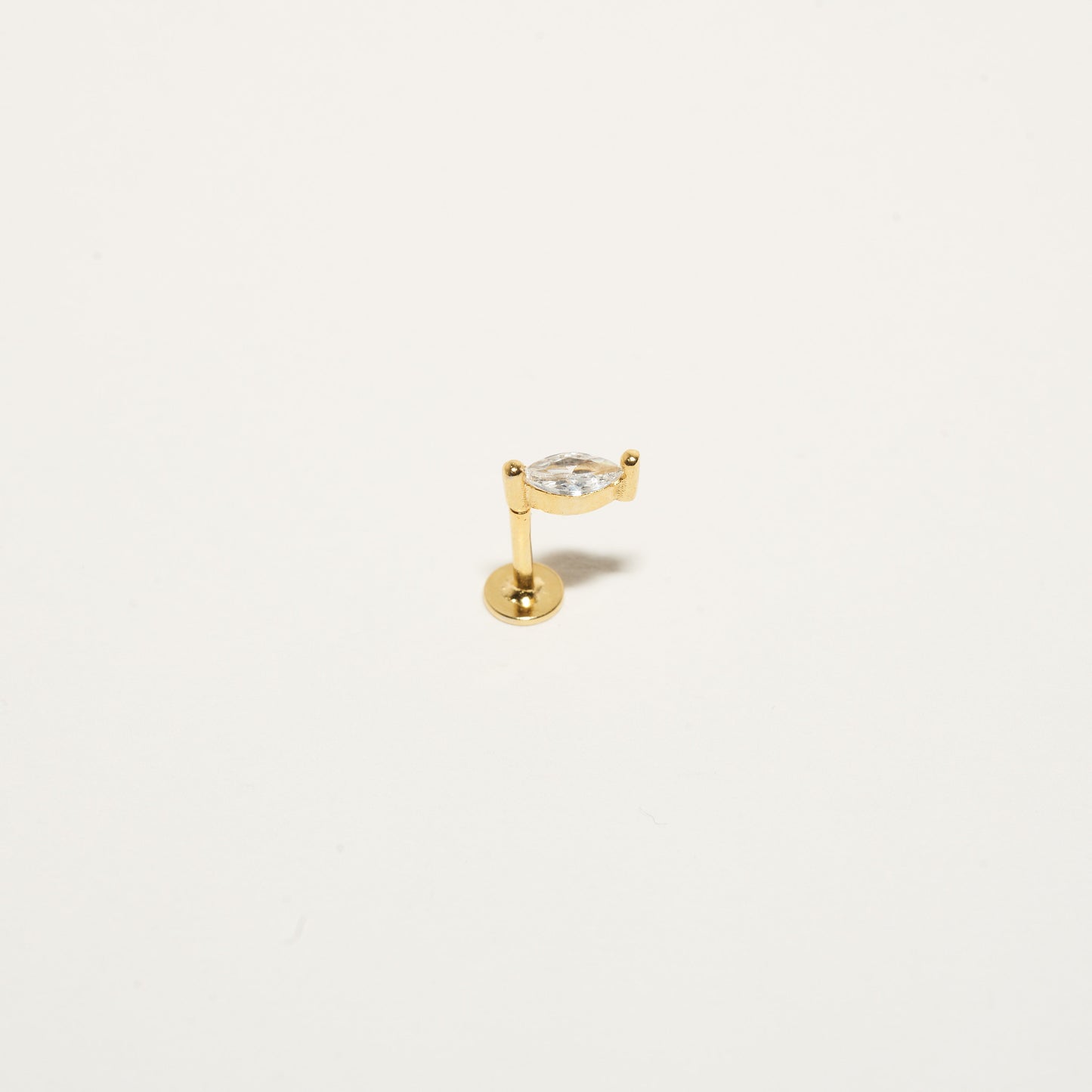 Crystal Marquise Piercing Stud in Gold