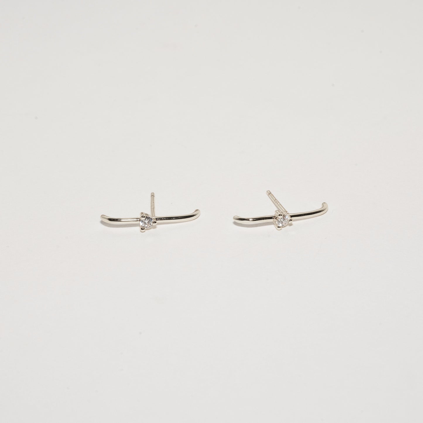 Crystal Suspender Studs in Silver
