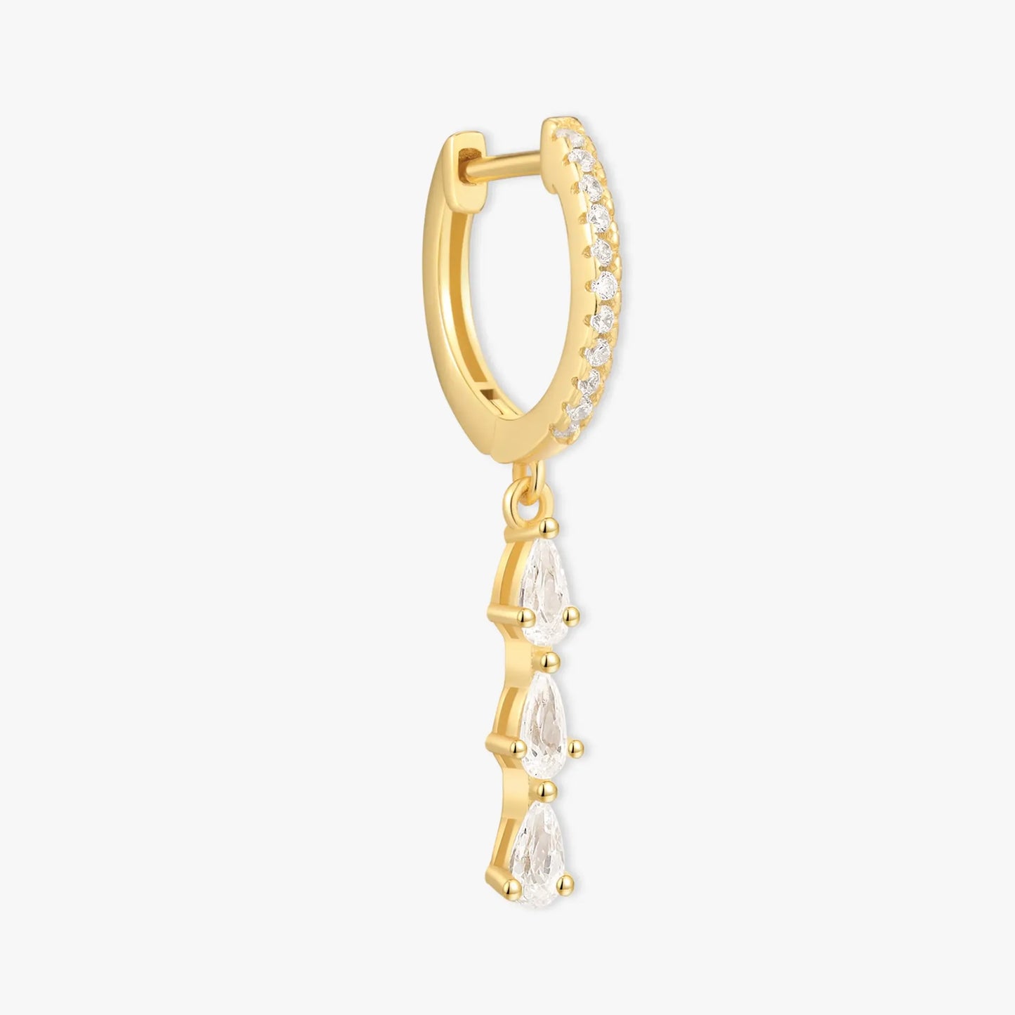 Diamond Drop Earrings In Gold