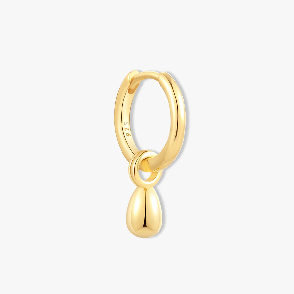 Chic Teardrop Dangle Hoops in Gold