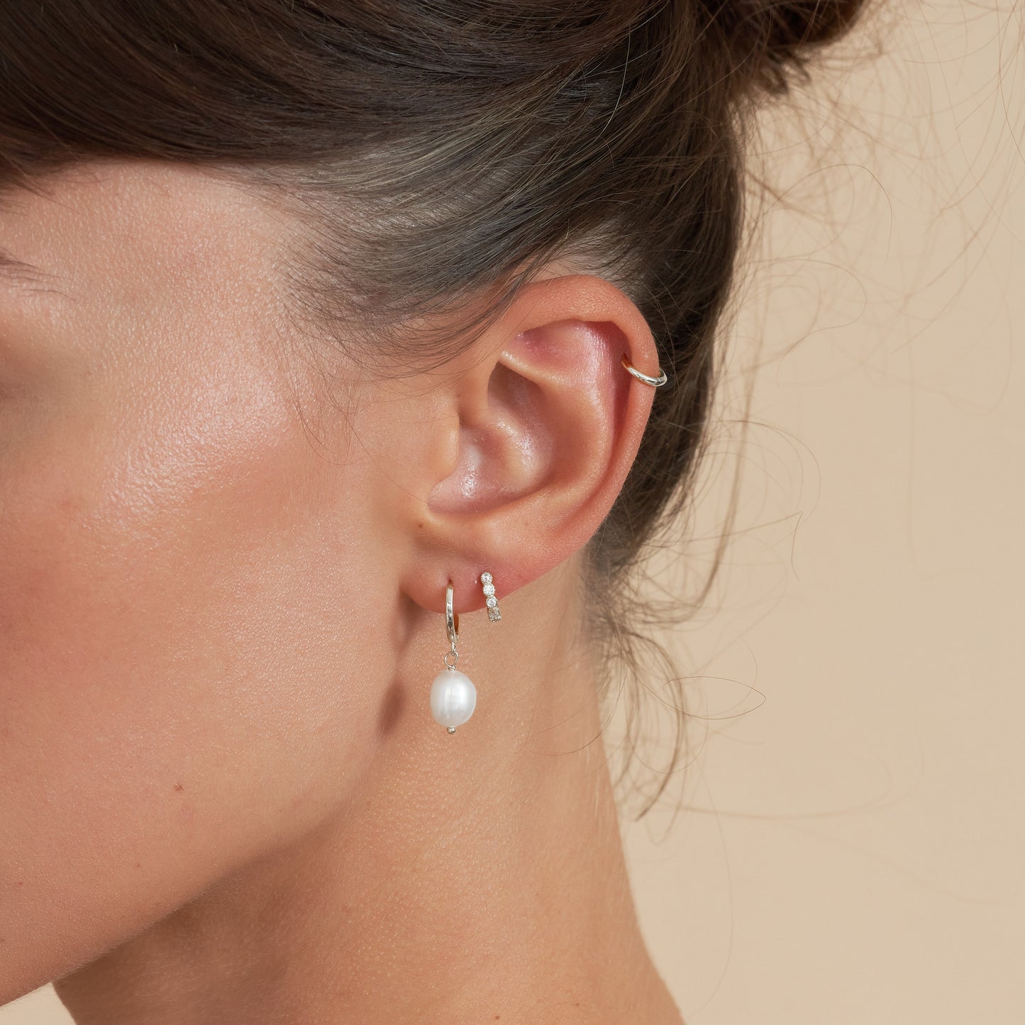 Essential Helix Hoop in Silver