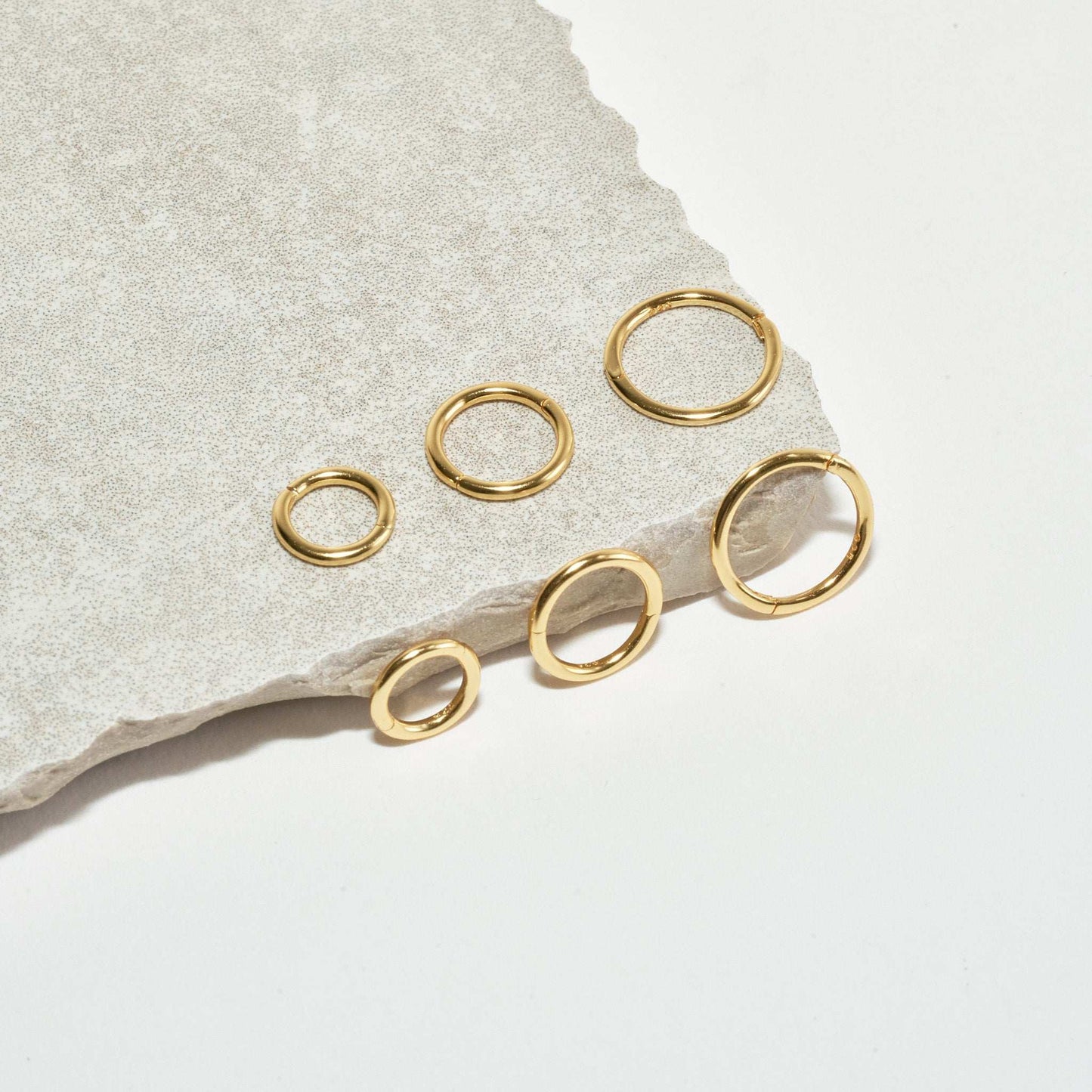 Essential Seamless Huggie Hoops In Gold