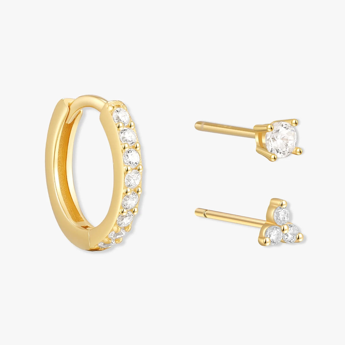 Essential Crystal Earring Set in Gold