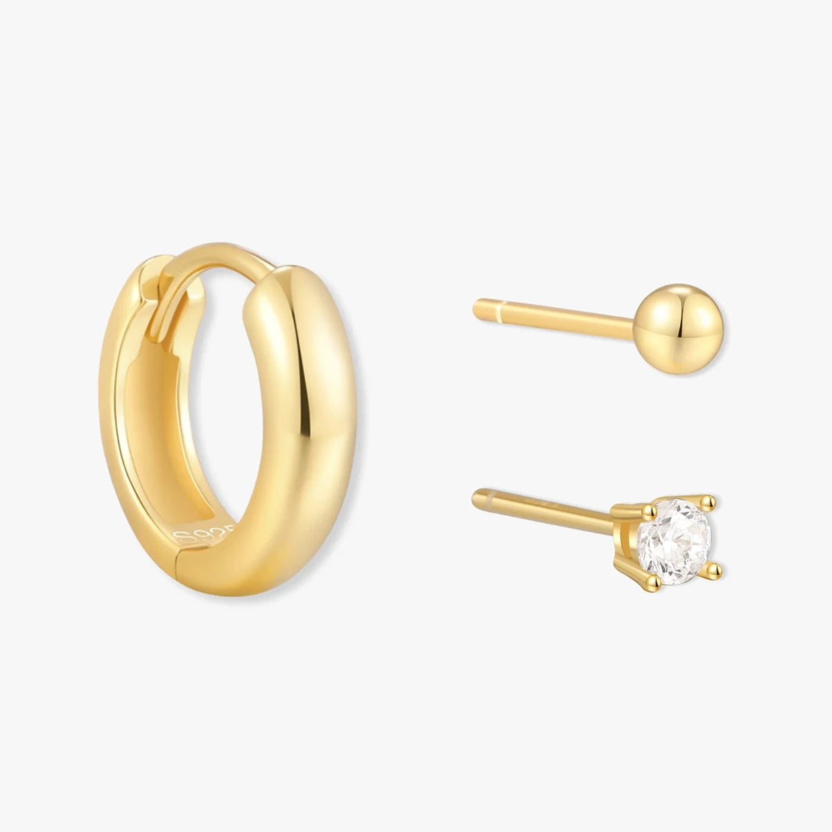 Essential Earring Set in Gold