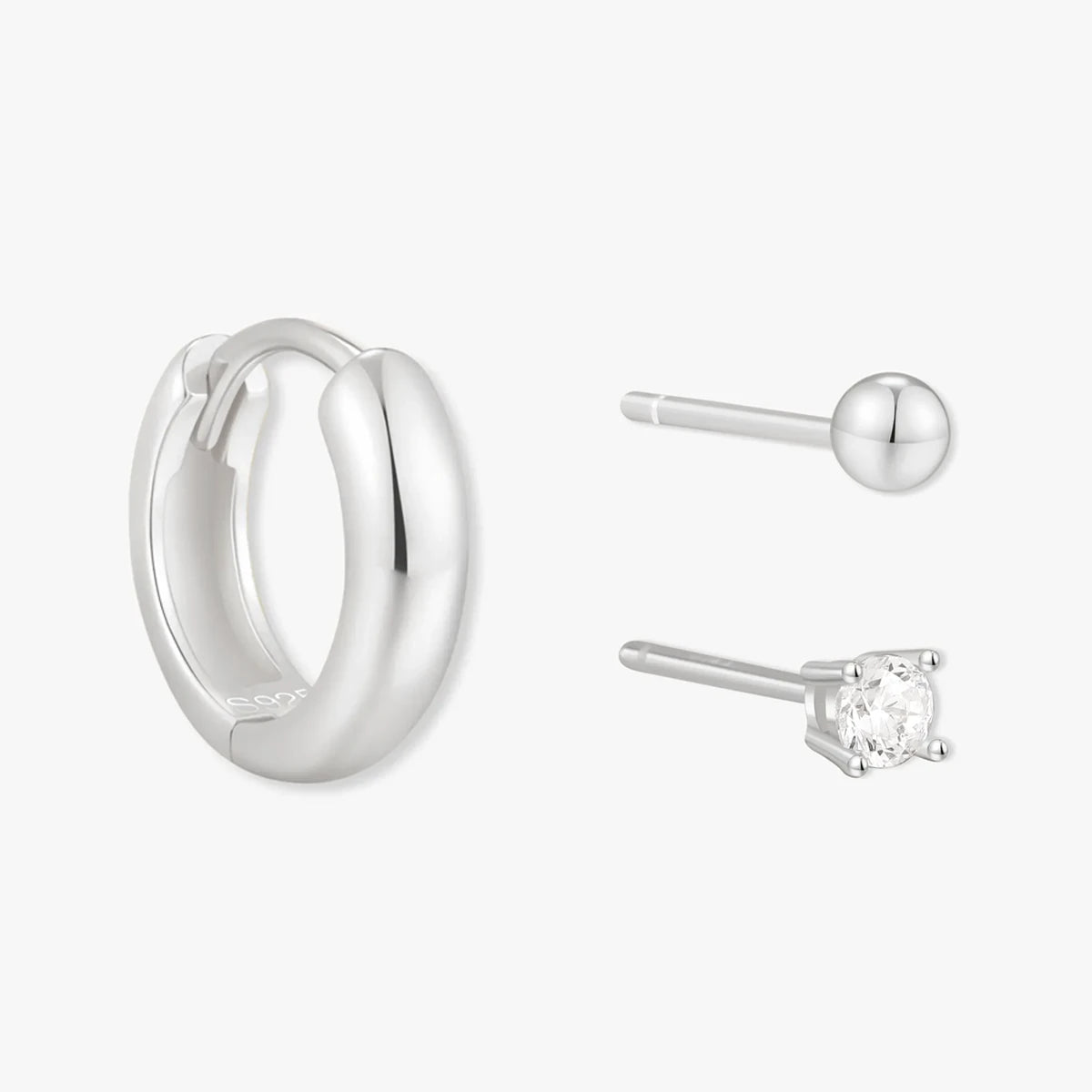 Essential Earring Set in Silver