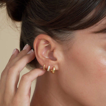 Everyday Huggie Hoops Set in Gold