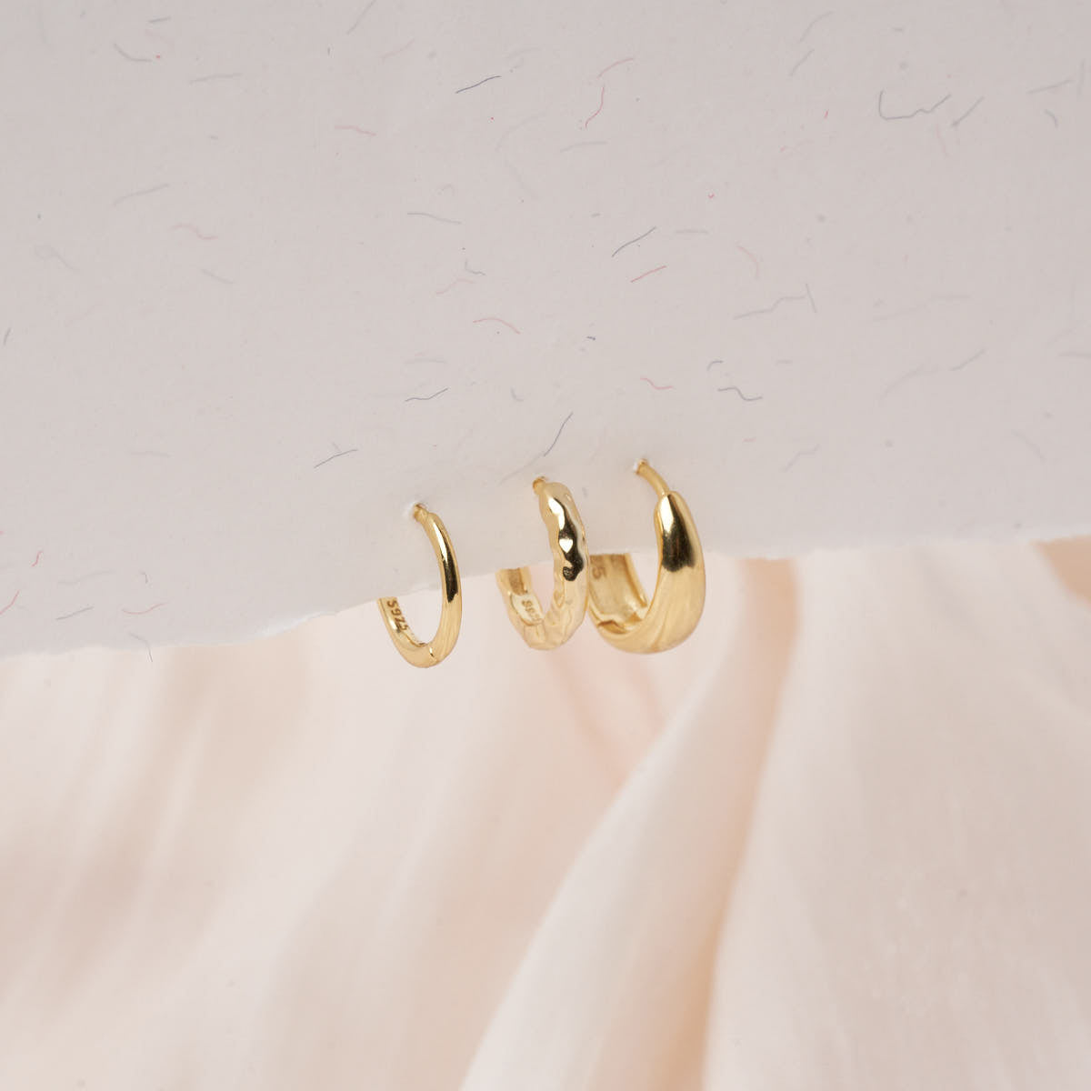 Everyday Hoops Set in Gold