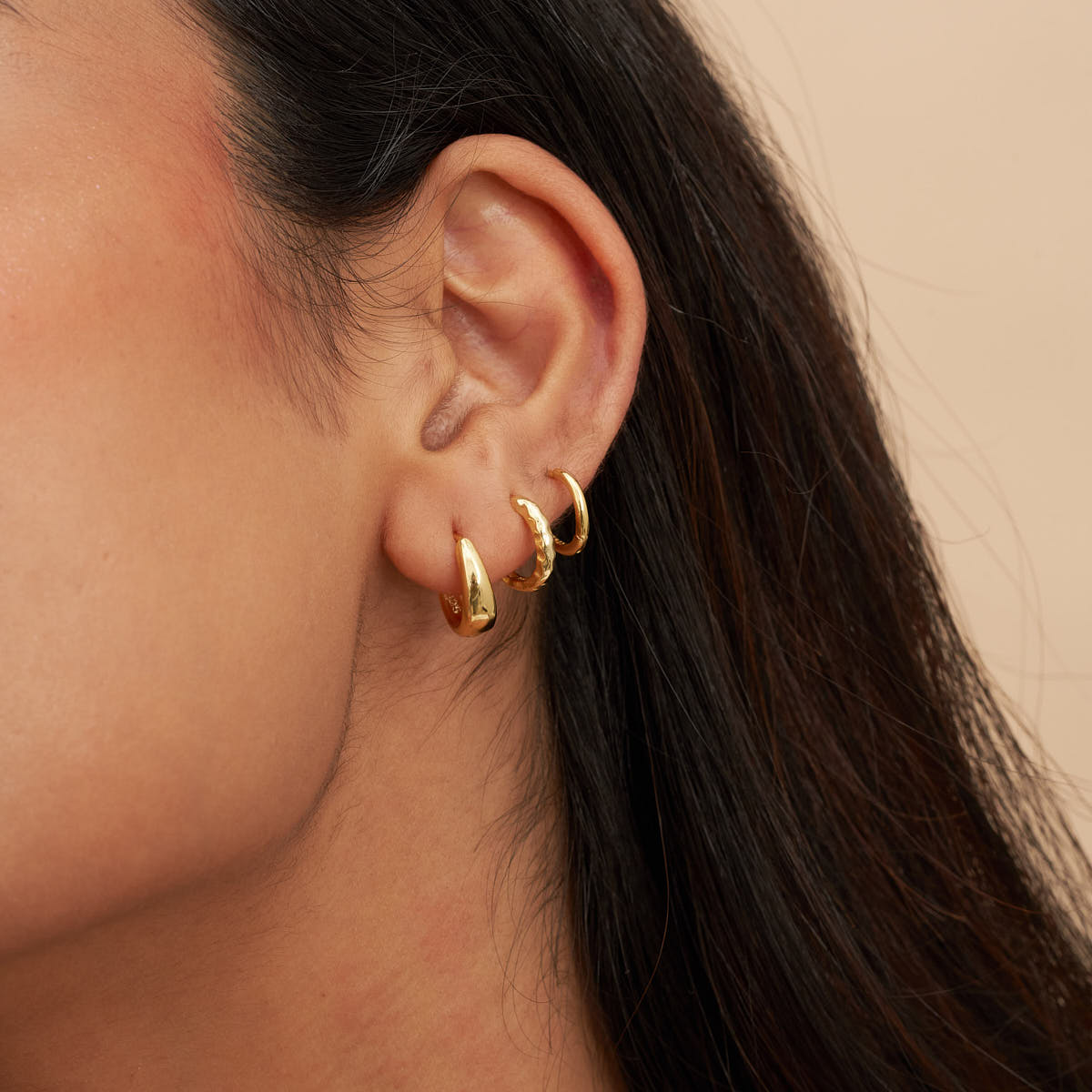 Everyday Hoops Set in Gold