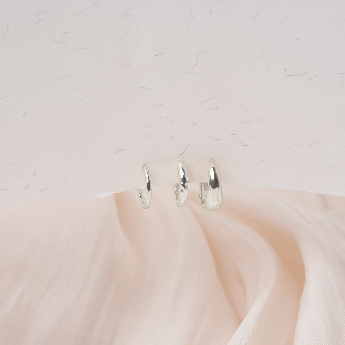 Everyday Hoops Set in Silver