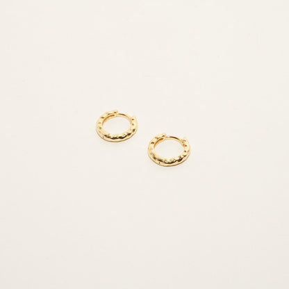 Everyday Textured Hoops in Gold