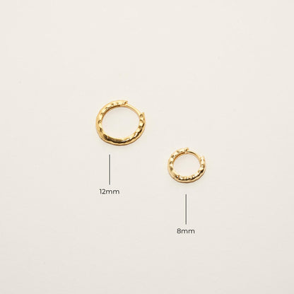 Everyday Textured Hoops in Gold
