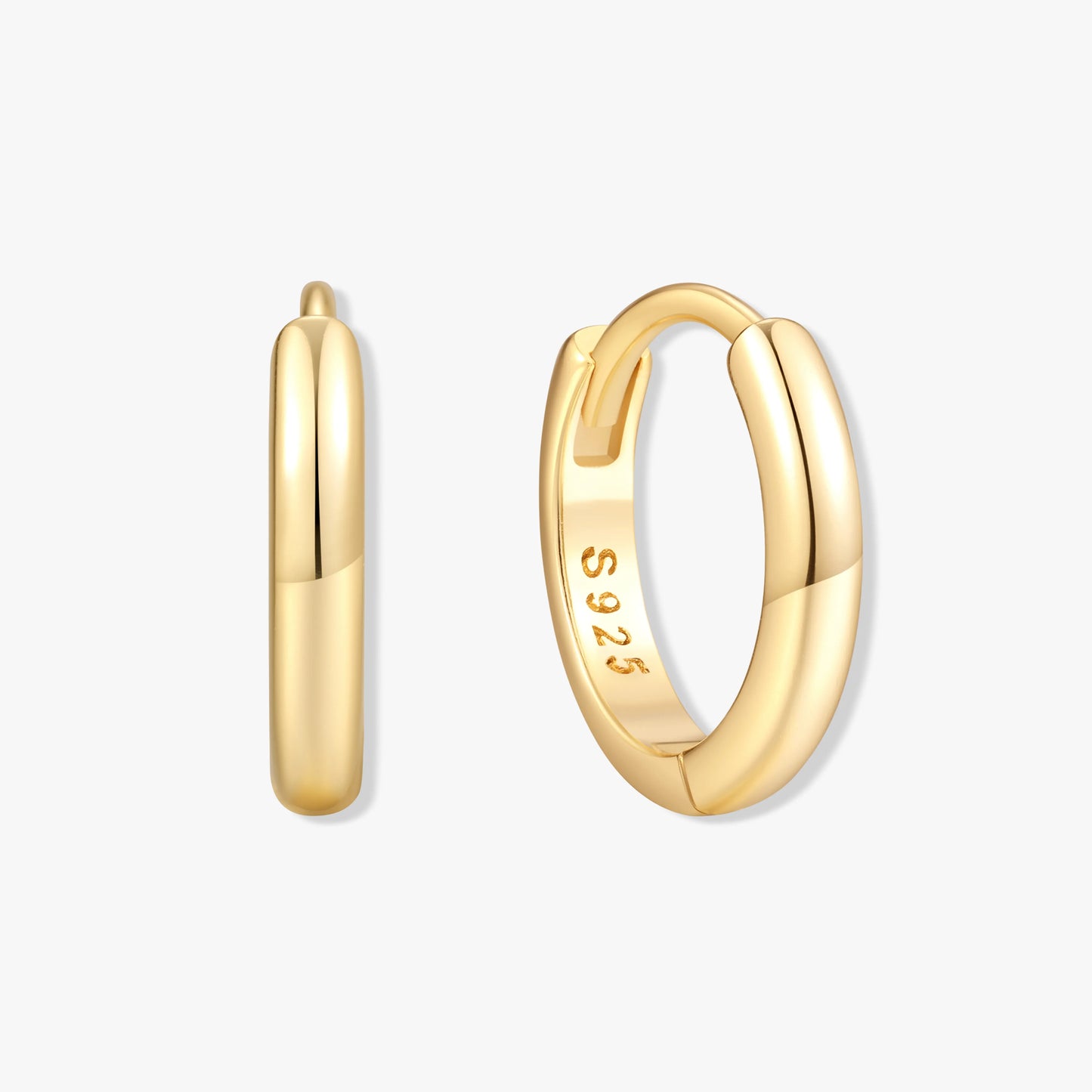Essential Dainty Huggie Hoops In Gold