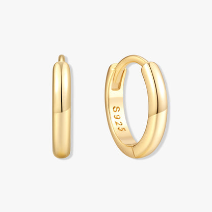 Essential Dainty Huggie Hoops In Gold