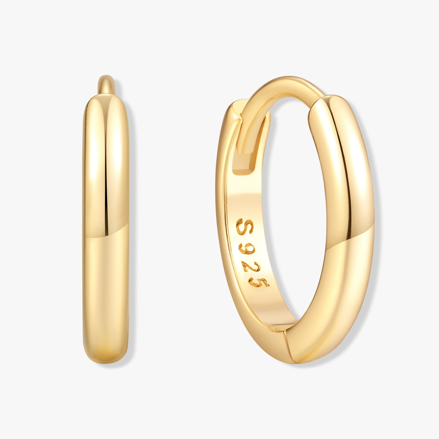 Essential Dainty Huggie Hoops In Gold