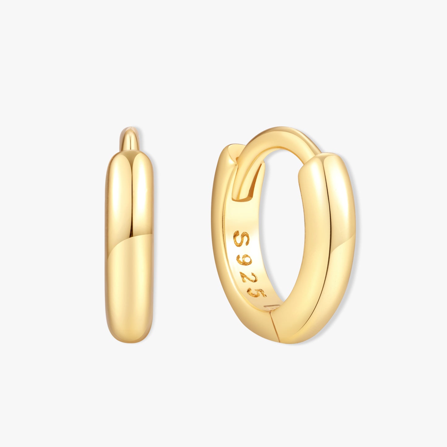 Essential Dainty Huggie Hoops In Gold