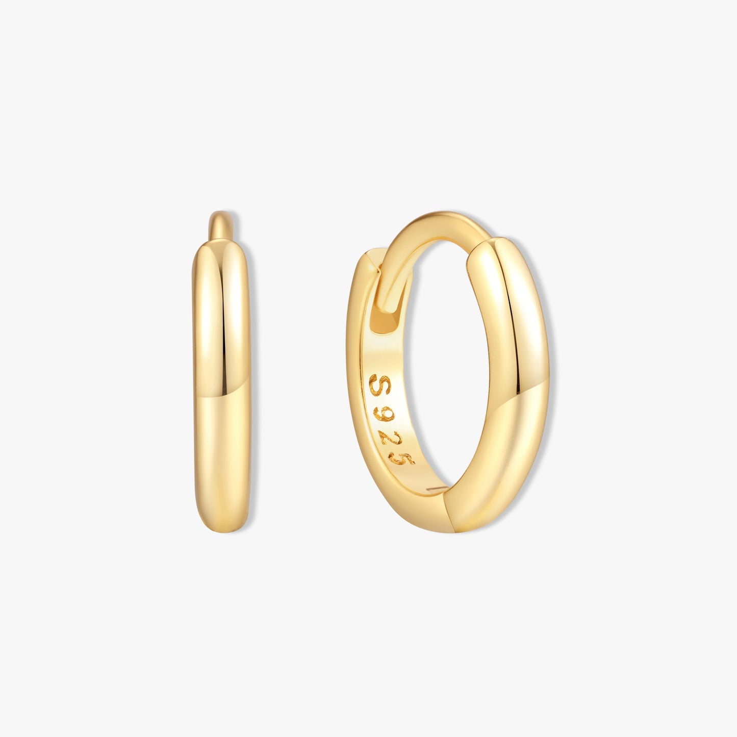 Essential Dainty Huggie Hoops In Gold
